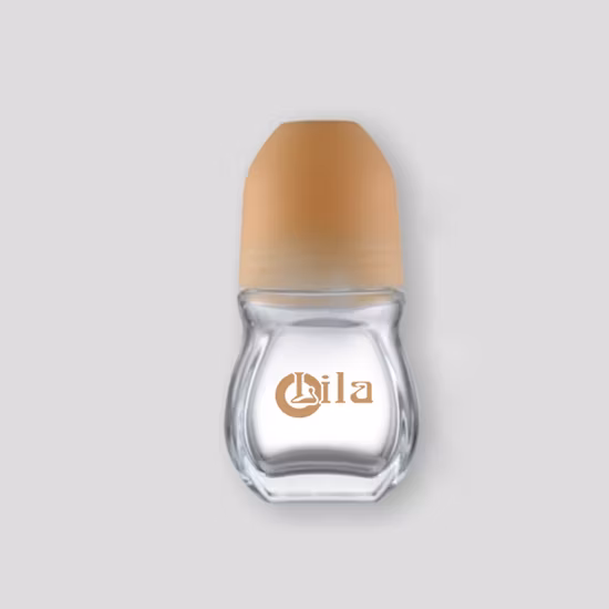 Runde Großhandelsflaschen für Kosmetikverpackungen, Rollflasche, Roll-on-Flasche, 50-ml-Rollflasche mit Kunststoff-Roll-on-Ball