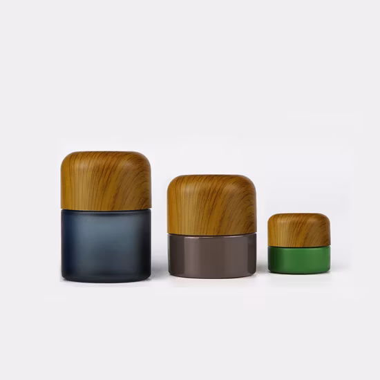 Label Printing 50ml 70ml 110ml 150ml 220ml Glass Container Frosted Child Proof Resistant Flower Glass Jars with CRC Cap