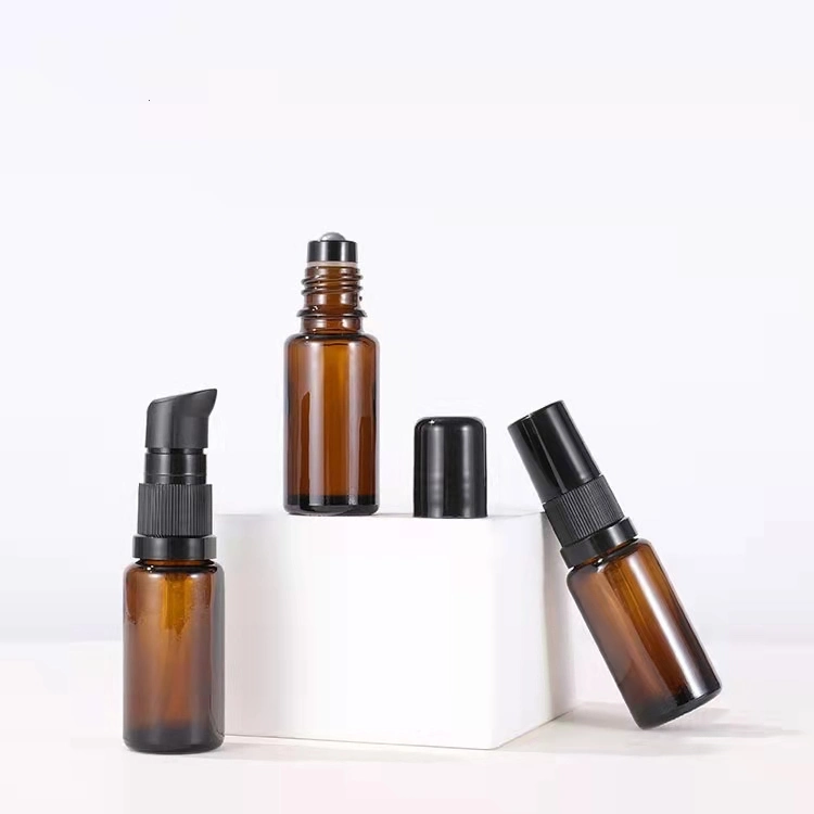 10ml Essential Oil Bottle Refillable Liquid Foundation Glass Bottle with Lotion Pump