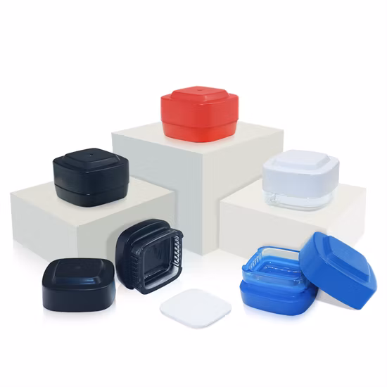 3 ml, 4 ml, 5 ml, 7 ml, quadratisch, weiß, schwarz, Konzentrat, Calyx, kindersicheres Glas