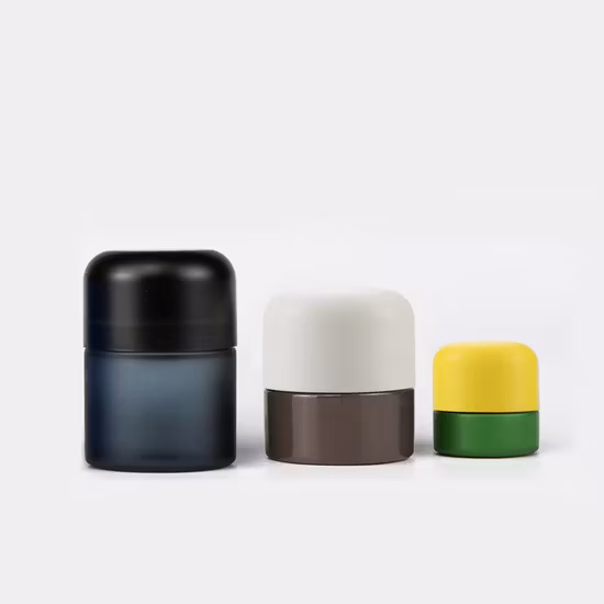 Etikettendruck 50 ml, 70 ml, 110 ml, 150 ml, 220 ml Glasbehälter, gefrostete, kindersichere Blumenglasgefäße mit CRC-Verschluss