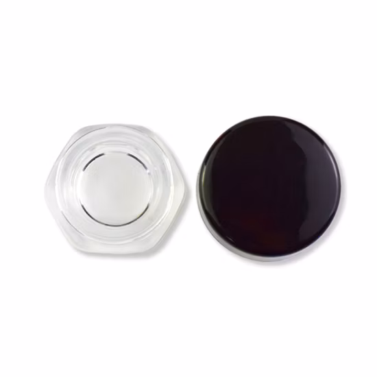 5 ml, 7 ml, 9 ml, sechseckige transparente Gläser für Konzentratöl und Wachs mit Kind