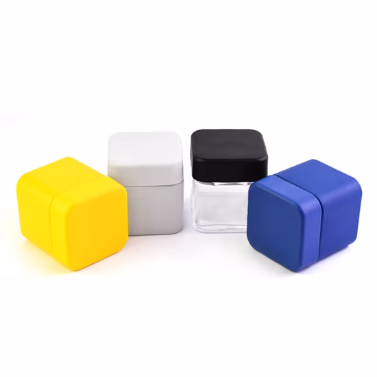 Cr ISO Giant Factory Direct 2oz 3oz 4oz kindersicherer quadratischer Würfel Typ 3,5g Blumen und Esswaren Kräuterknospen-Verpackungsbehälter Glasblumen-Verpackungsgläser